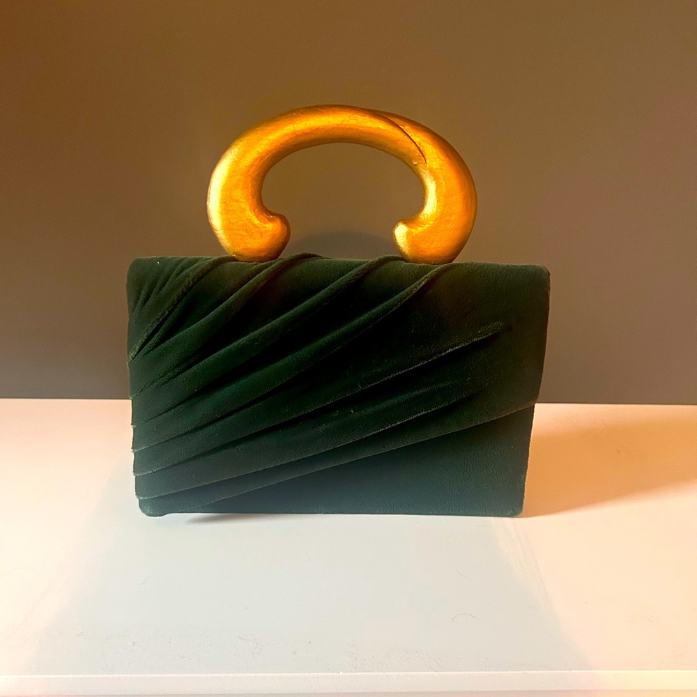 Vintage? (33years old) Lord and Taylor Green Velvet Purse